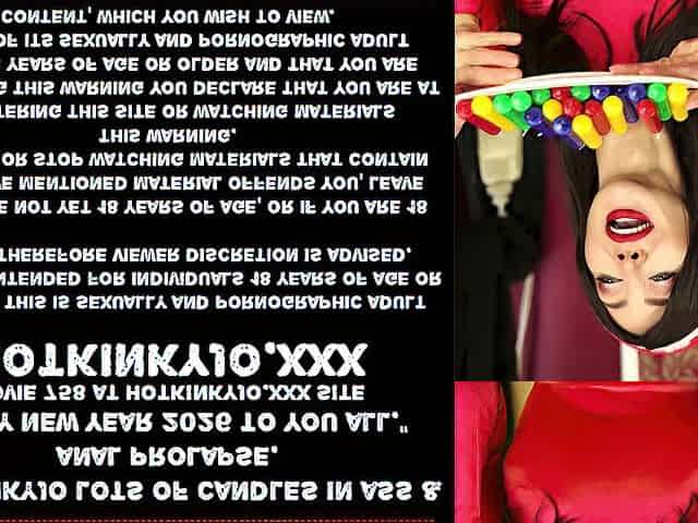 Hotkinkyjo lots of candles in booty & anal prolapse. Pleased Fresh Year 2026 to U all