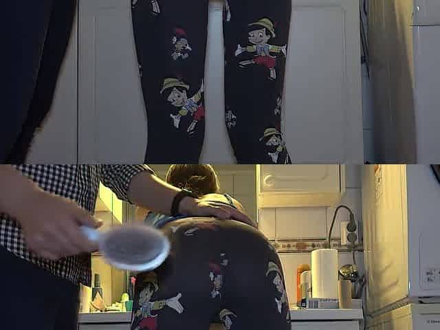 Sugar dad spanked my booty in baths with thong, hand and hairbrush 'cuz I was smutty angel