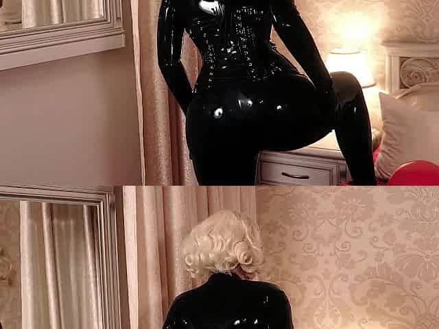 Latex mother I'd like to fuck pierced vagina masturbation with sex toy and wax play