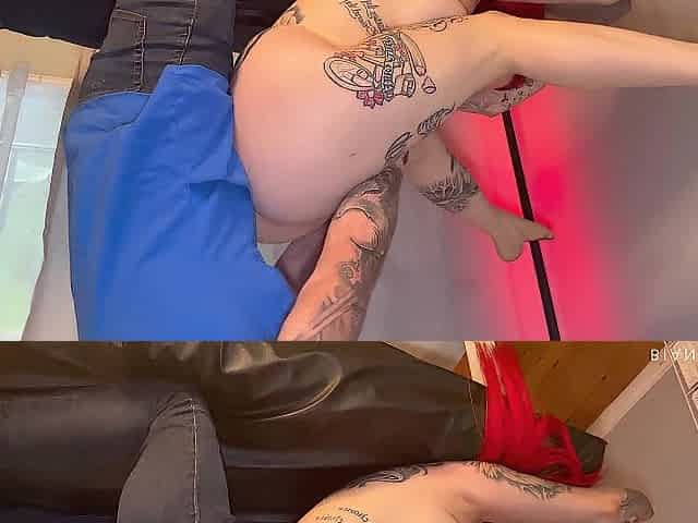 Breathtaking red chick surprise screwed by her therapist's large ramrod