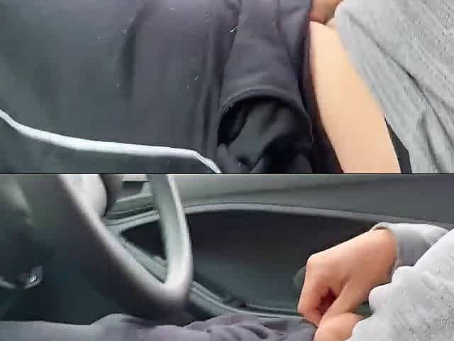 Stranger MILF jerked me off in the parking lot