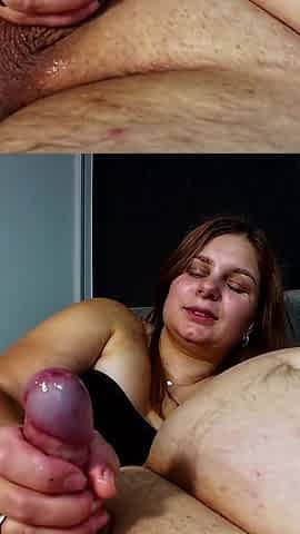 Hot Wife Giving Amazing Slow Handjob