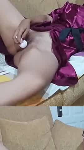 My Stepbrother Gives Me Two Vibrators, I Use Them and They Feel Good - Porn in Spanish.