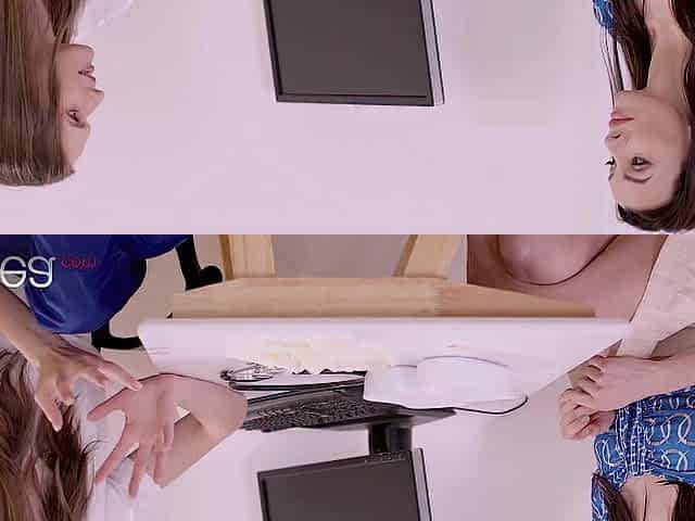 Lesbea Adel Morel and Stacy Cruz lesbo doctor gives physical exam scissoring and snatch licking org