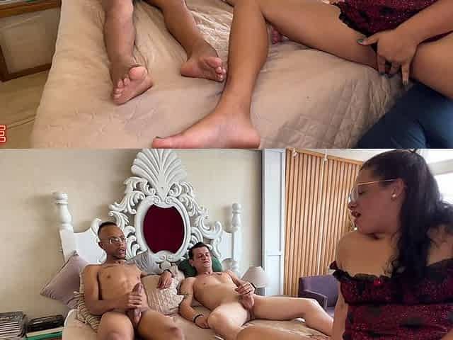 Unfaithful Girlfriend in a Threesome with Intense Anal Sex