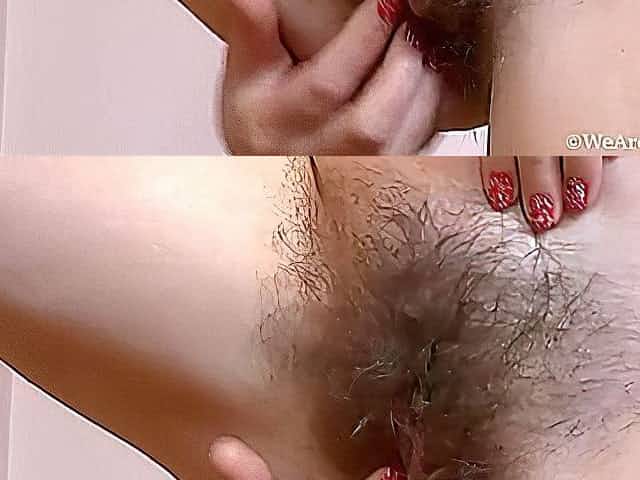 Vita Takes Off Stocking And Strokes Her Hairy Pussy