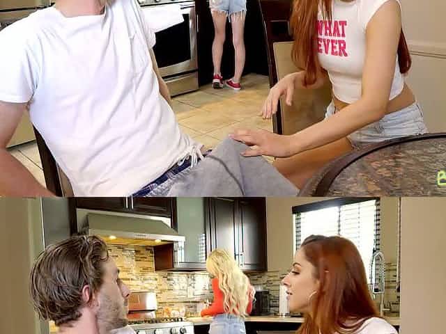 Hot redhead Vanna Bardot doesn't care whose stepbrother she is fucking