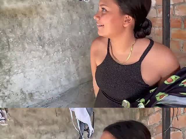 My Horny Neighbor I Ask Her To Wash My Clothes And I Pay Her With Semen On Her Face