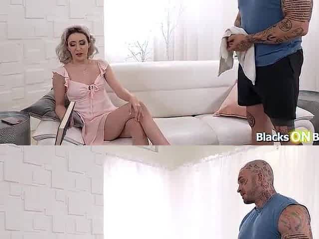 Cuck watching small blond wife butt screwed by ebony ex bf