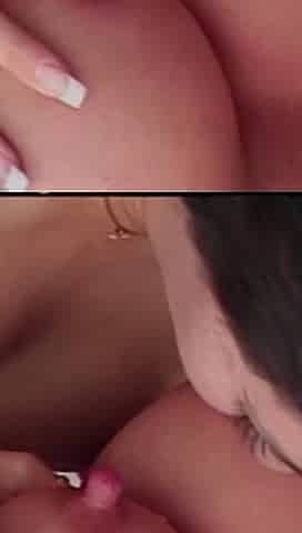Thick Load Shot on Open Mouth and Tongue