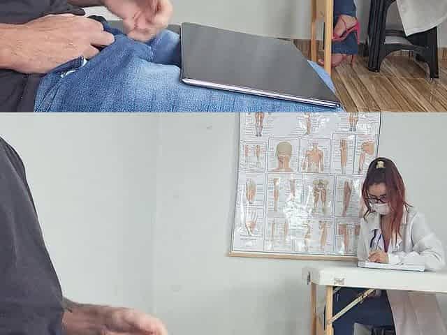 Public Dong Flashing - Risky Tugjob at Nurse's Reception Ends with Cum in Throat!