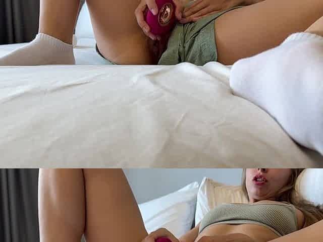 Silly Babe Got Caught While Jerking off and Agreed to a Big Dick