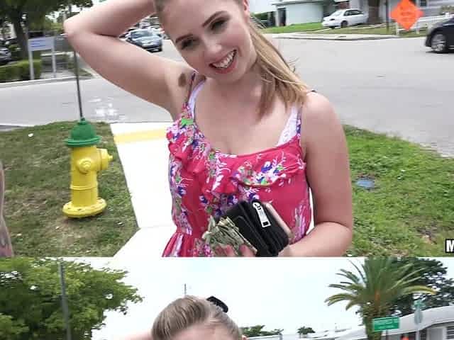 Natural Lena Paul Gets Paid For Blowjob