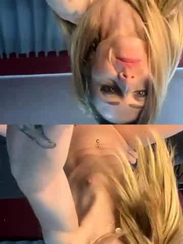 Hot Italian MILF blonde gets facial after hard anal pounding