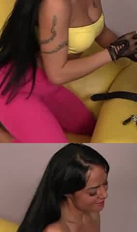 Mahina Zaltana sucks up and does handjob with big dick