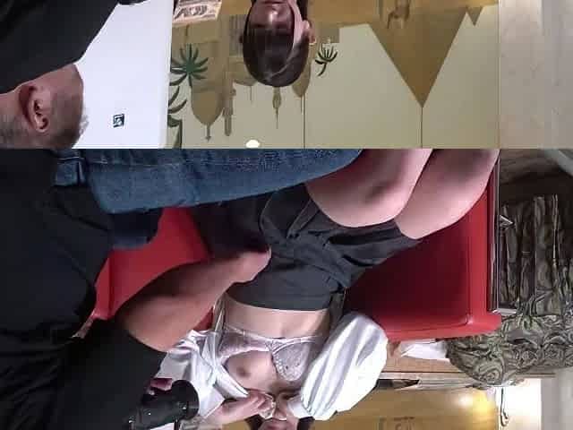 Extreme close up of Japanese teen masturbating