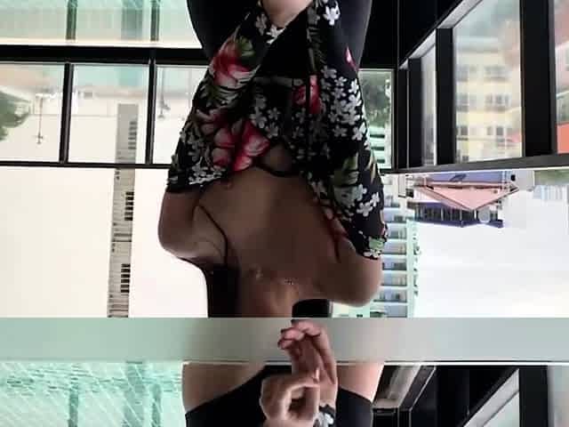 Latina teen Renae Cruz hot solo dildo masturbation