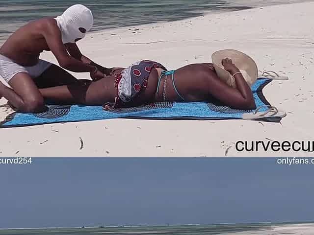 massaged in nature's garb at a public beach ( RISKY )