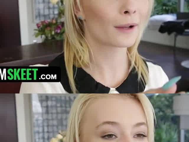 TeamSkeet - Super Petite Blondie Isn't Afraid To Poke Large Plump Dong Unfathomable Down In Her Mouth