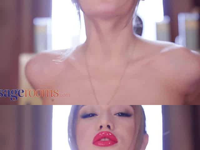 Perfect body blonde Rika Fane facesits and orgasms with a big cock