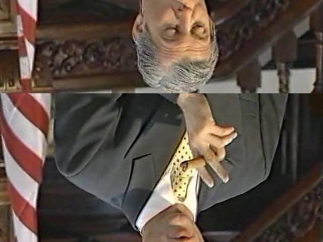 A parody of Bill Clinton and Monica Lewinsky