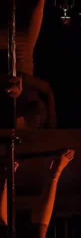 Lengthy Red Costume Disrobe Tease