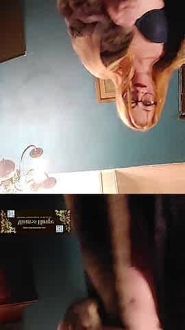 Tiny Golden-haired Plays and Smokes in Furs fetish