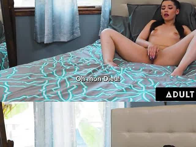 Aria Lee CAUGHT MASTURBATING& Drilled By Stepdad! FRENCH