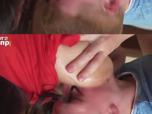 Snall Oriental Mamma nurse with LARGE NATURAL BAZOOKAS gets accidental creampie
