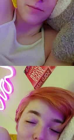Sexy amateur redhead teen double dildo action