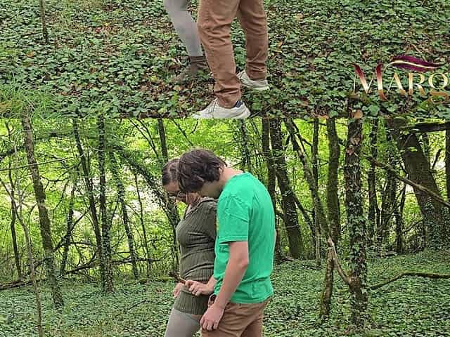 It's Autumn My Lover Fucks My Ass Hard Against a Tree in the Forest with Deep Throat and Squirt