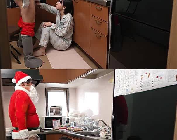 For Little Miko Who Stays At Home Alone At Christmas... Santa Gifts Her With His Seed