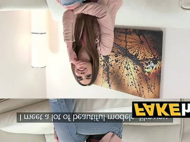 Fake Agent Slim model makes hard sex an art form on the bed