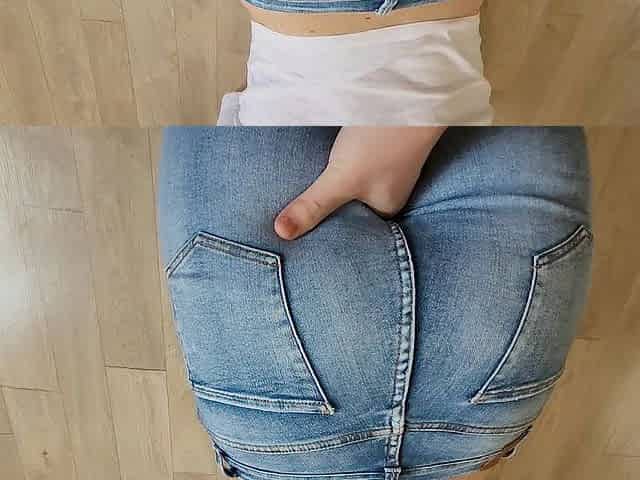 College Gal in Constricted Jeans taking Jock in Most excellent Doggy position Ever POV