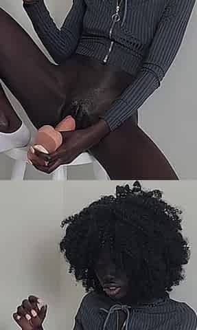 My Sudanese Friend with Her Dildo