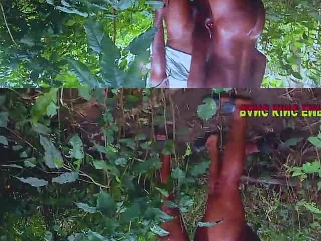 Older Large Jock King Cure Addiction In The Bush With Black Mirabel