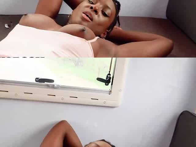 Meaty Pussy Ebony Masturbates For Her BF