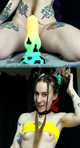 Petite small tit babe with perfect pussy masturbates