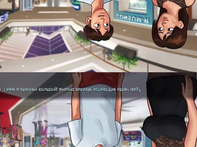 Summertime Saga - Breasty Stepmom gets rammed by a large shlong after a romantic date