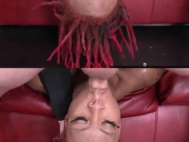 Stupid black slut throat destroyed