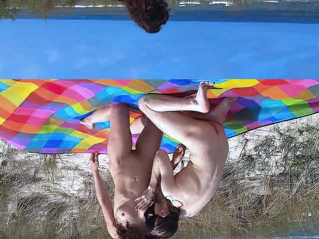 Sexy and vehement outdoor sex at the beach by the sea! (Trailer)
