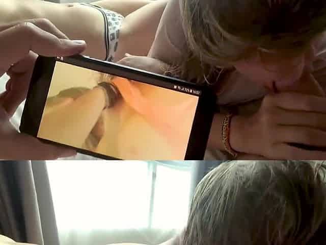 Oral pleasure Favourable with Step Sisters - Sucks me whilst Watching Porn More excellent than VR