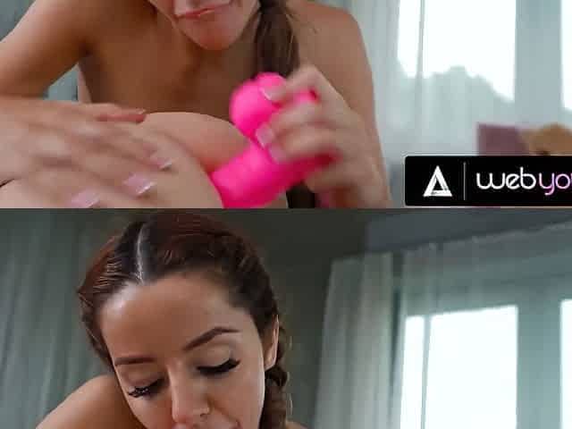 Crazy Sexy Slim Lezzies Toy Each Others Asses With Huge Dildos In Hardcore 3-some