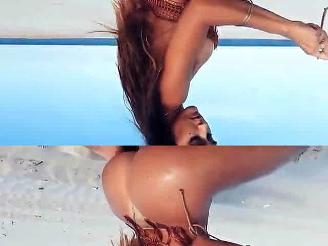 Natalie Roush Nude Topless Bikini Beach Video