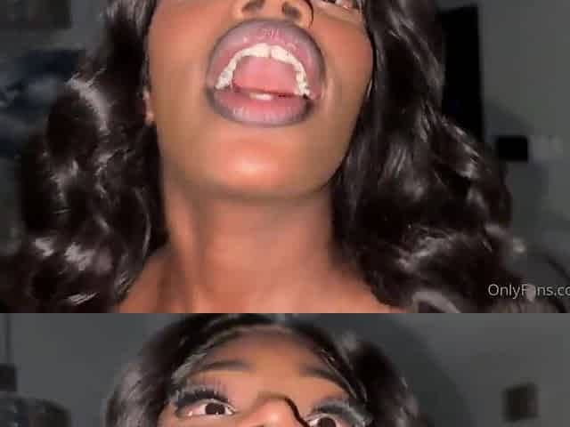 Ebony glamour bombshell POV porn