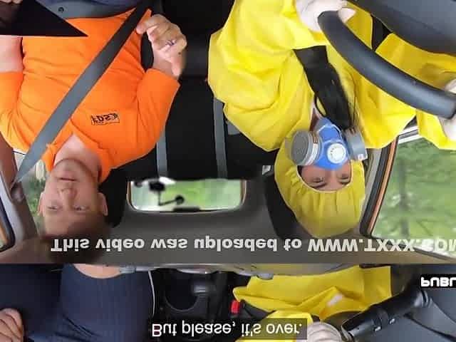 Masked N Uniformed Babe Car Fucked Outdoor By Driving Tutor