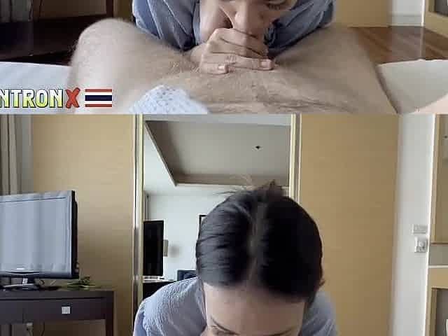 JohnTronX - Unreal slender Oriental honey rides my dong like a pro