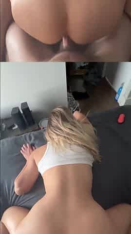 Ideal Golden-haired Teen Russian Pawg Gets Her Gorgeous Booty Glazed With Cum
