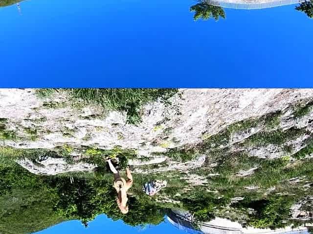 Exhibitionist Blonde Teen Walks Naked in the Mountains