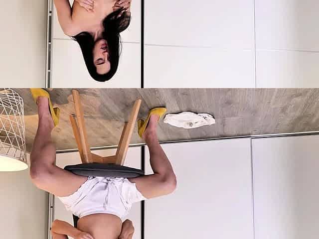 Sexy Eva Got Massive Orgasm Shaking In Heels On The Chair